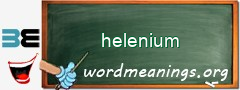 WordMeaning blackboard for helenium